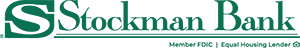 Logo of Stockman Bank, a partner involved in financing for Cascade Communities real estate.